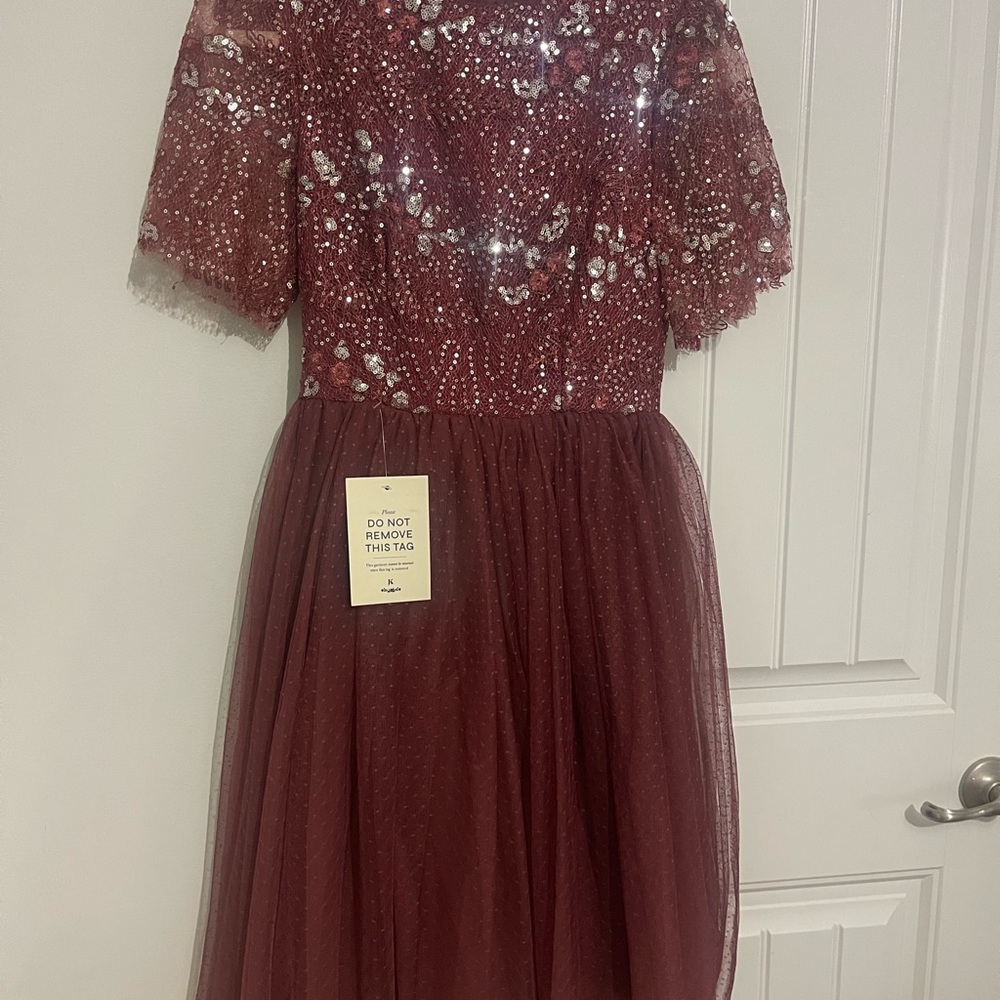 NWT Jessakae burgundy dress small - Picture 4 of 4